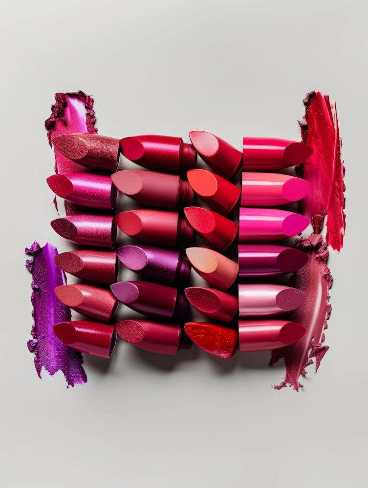 Lipsticks On A White Background 5