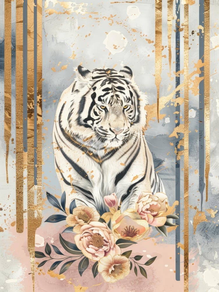 Tiger With Flowers 5