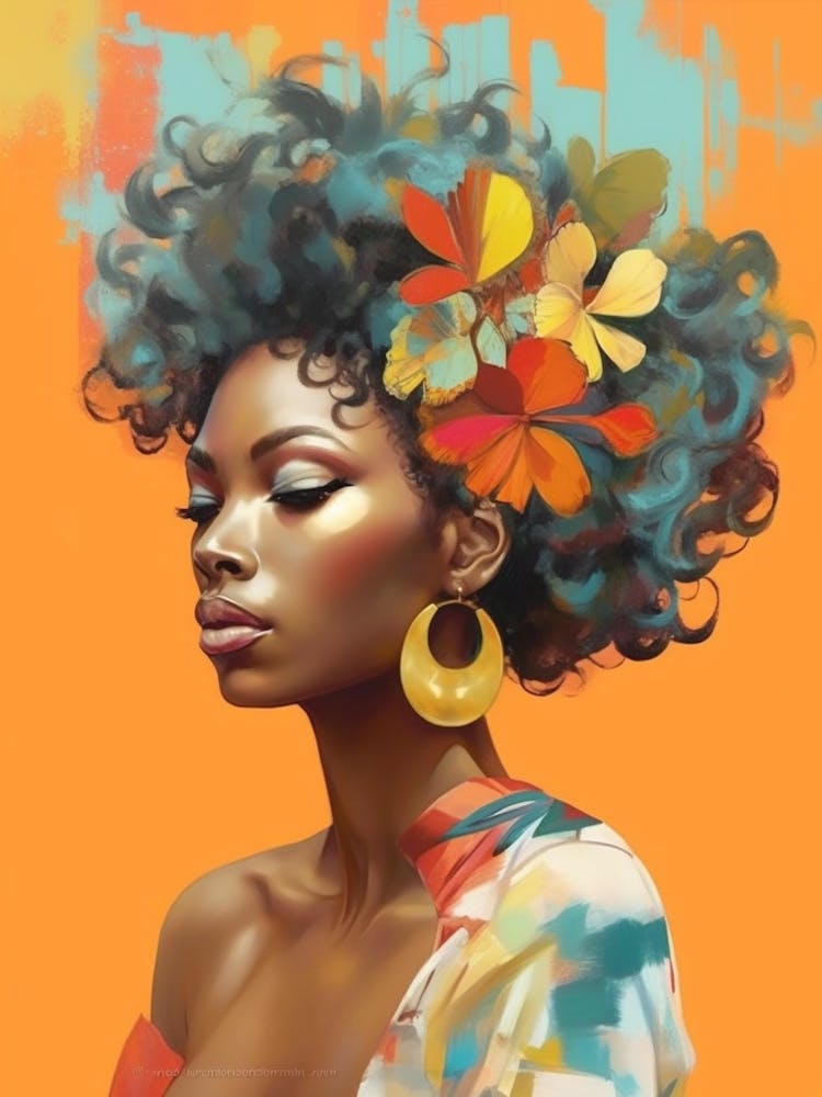 Hair Appreciation Pastel Portrait 1