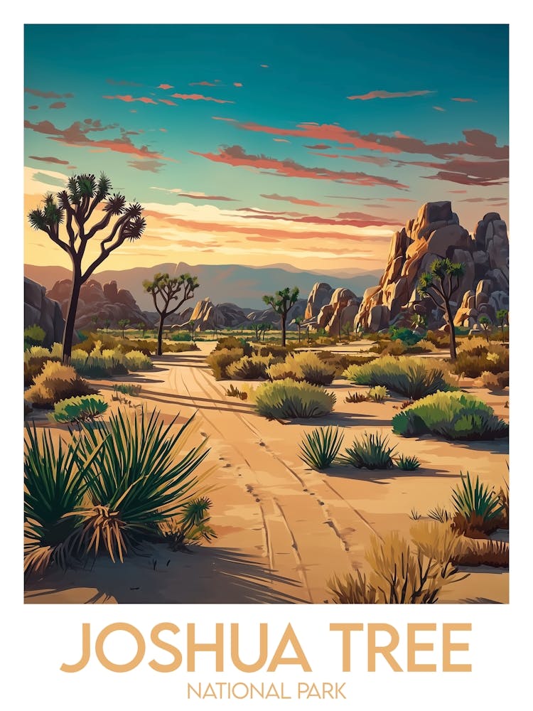 Affiche de voyage Joshua Tree National Park