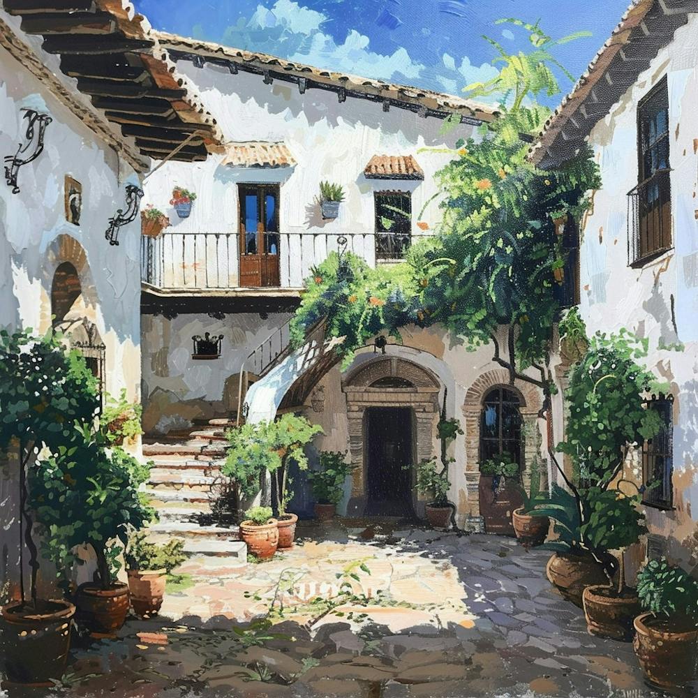 Courtyard In Spain