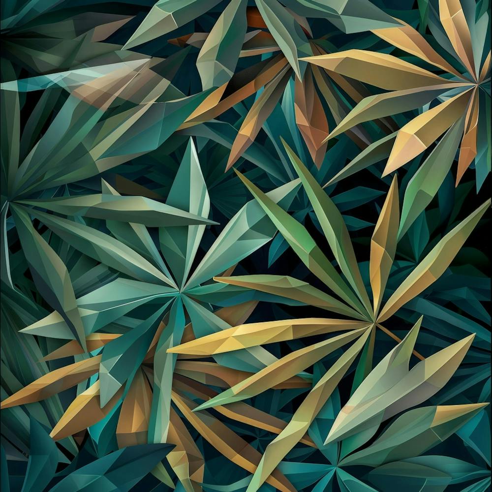 Low Poly Leaf Pattern