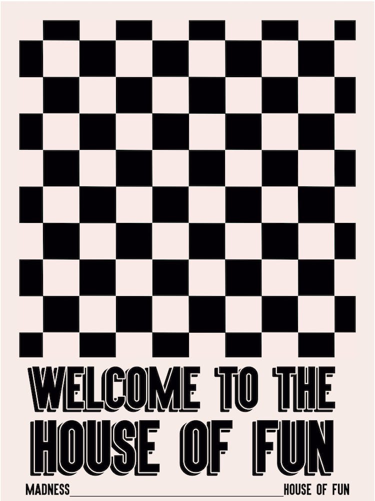 Welcome To The House Of Fun Madness Black Print