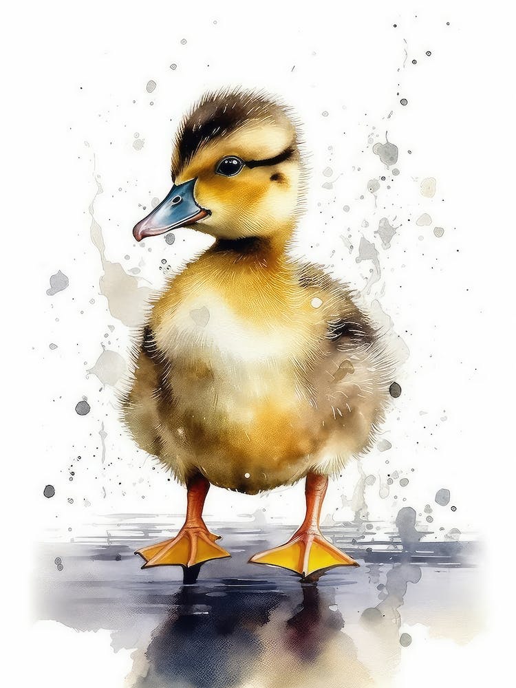 Caneton Aquarelle Bébé Canard