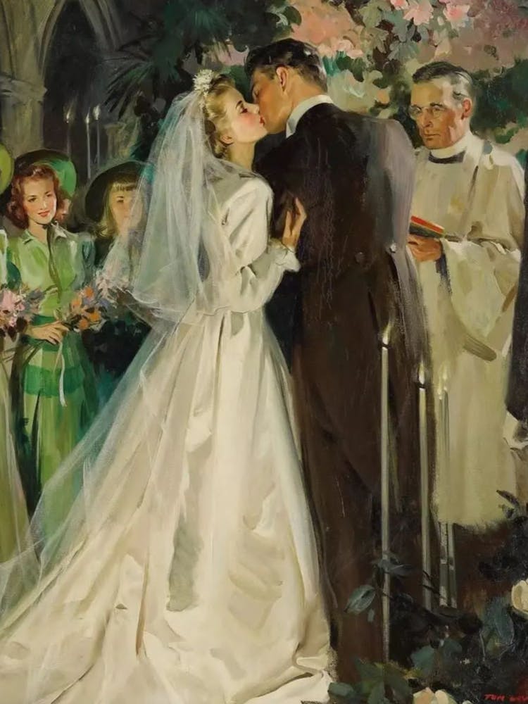 Bride Kisses The Groom