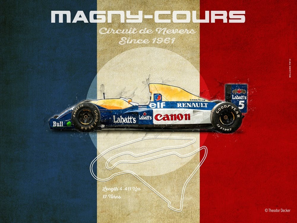Magny Cours Williams FW14 Landscape