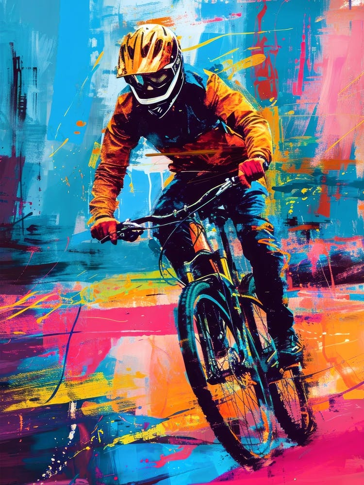 Mtb Rider Canvas Print sport cycling