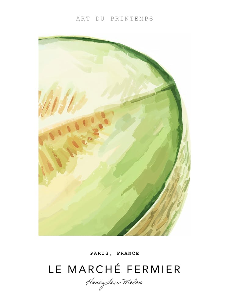 Honeydew Melon Le Marche Fermier Poster 3