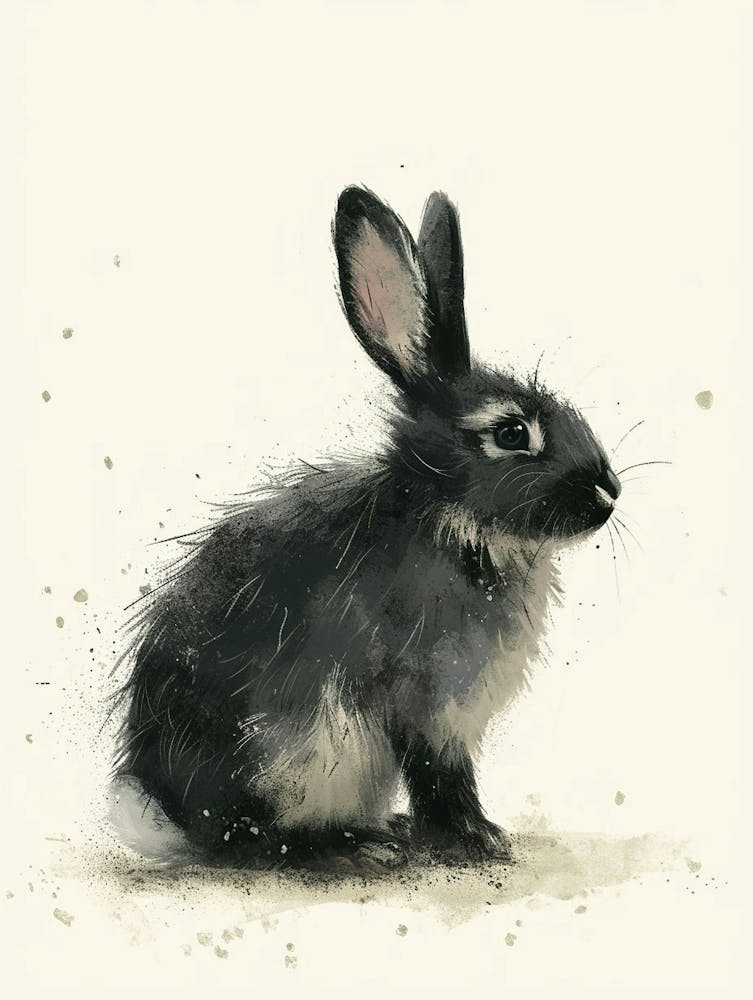 Jersey Wooly Rabbit Nursery Illustration 3