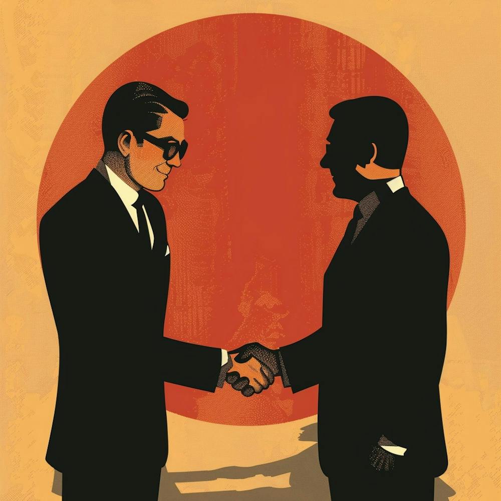 Two Men Shaking Hands 3