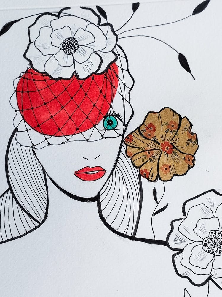 La fille à la voilette