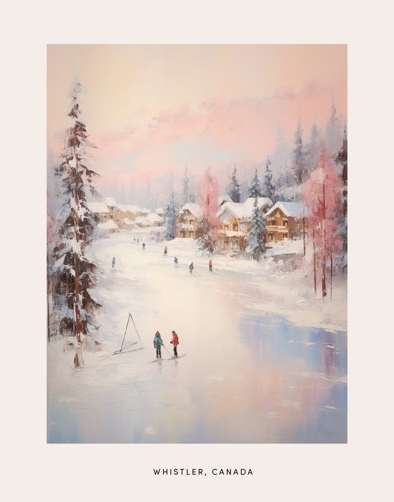 Dreamy Winter Painting Poster Whistler Canada 2
