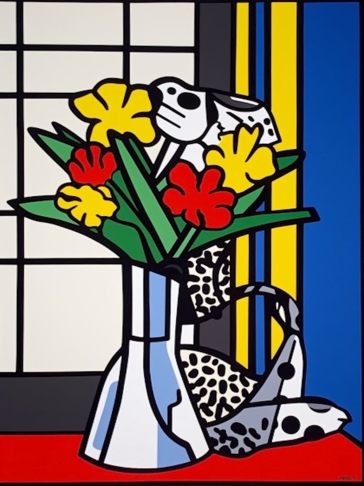 Statice Flower Still Life  1 Pop Art Style