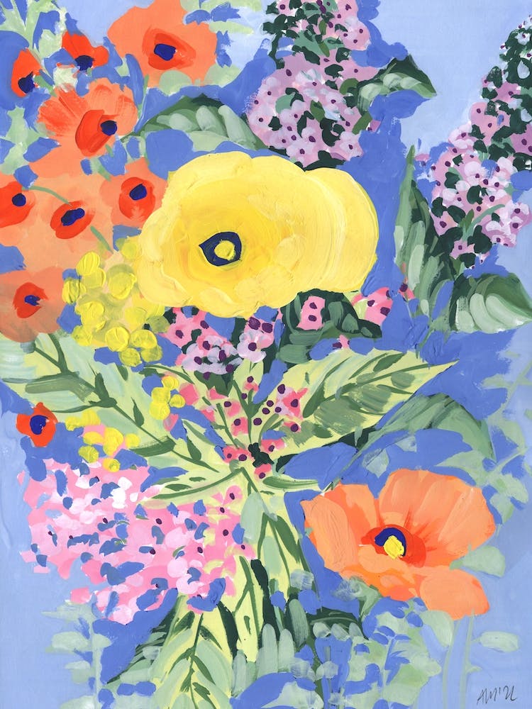 Yellow And Orange Poppies