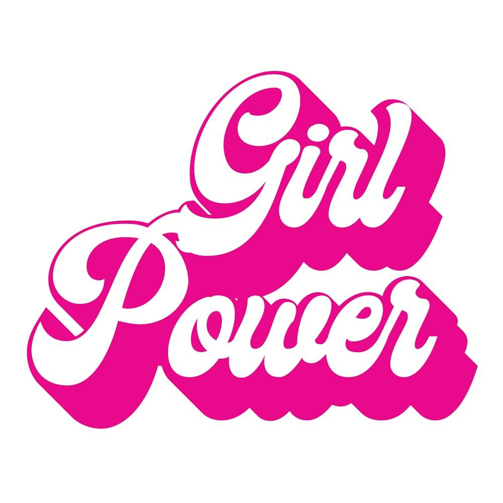 Girl Power Retro Pink Font Square
