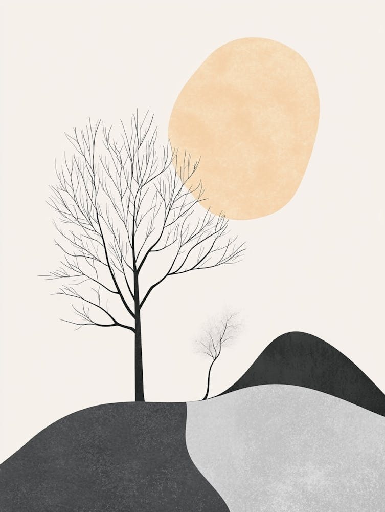 Two Trees On A Hill