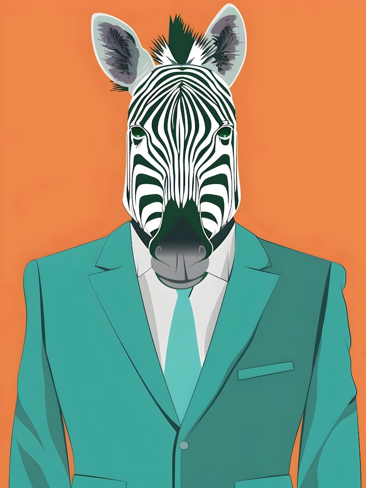 Zebra In A Suit