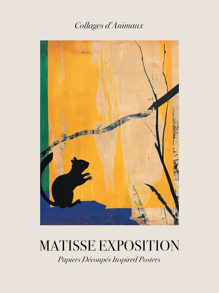 Chipmunk 2 Matisse Inspired Exposition Animals Poster