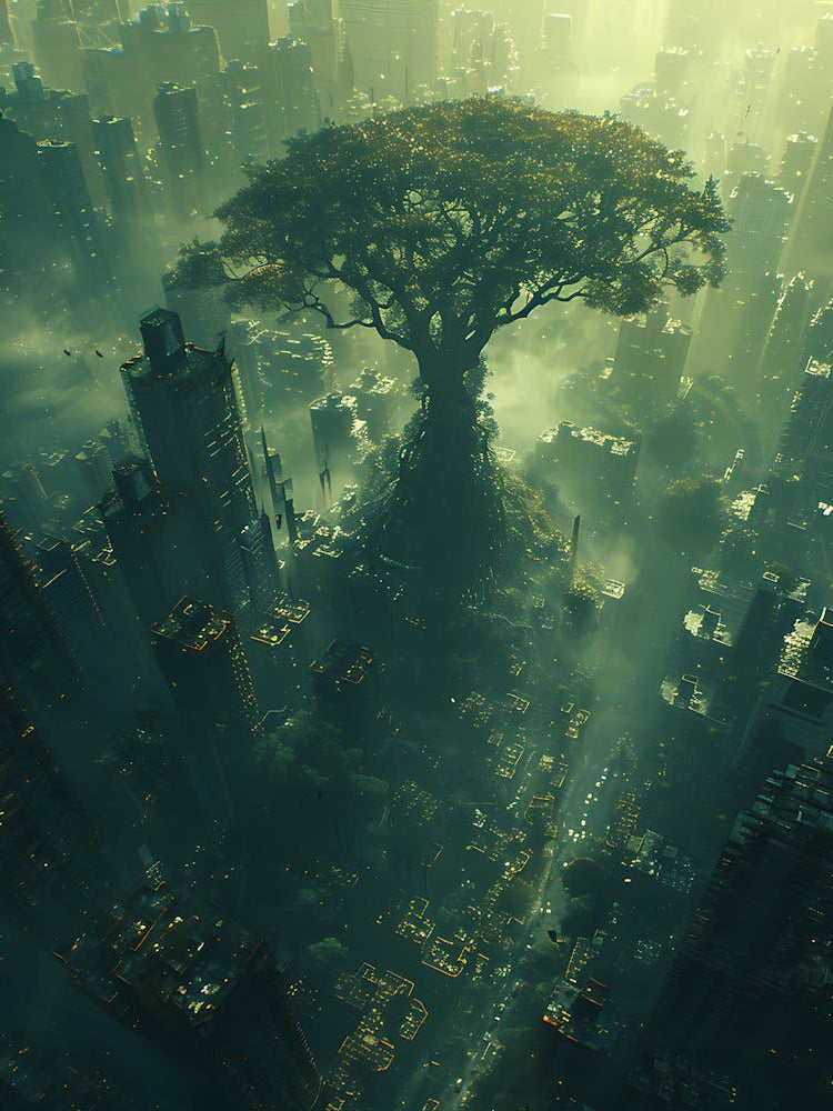 Whimsical Tree In The City 2