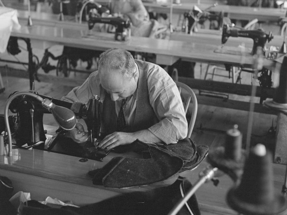 Closeup Of Cloak Operator In Cooperative Garment Factory At Jersey Homesteads, Hightstown, New Jersey By Russell Lee 1