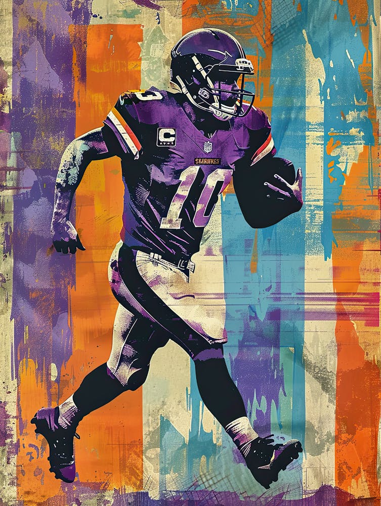 American Football Player Vintage Poster 18