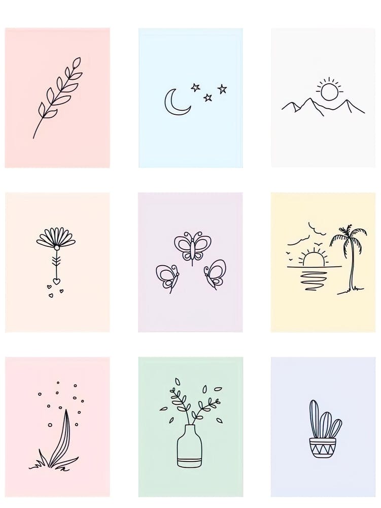 Set Of Hand Drawn Icons