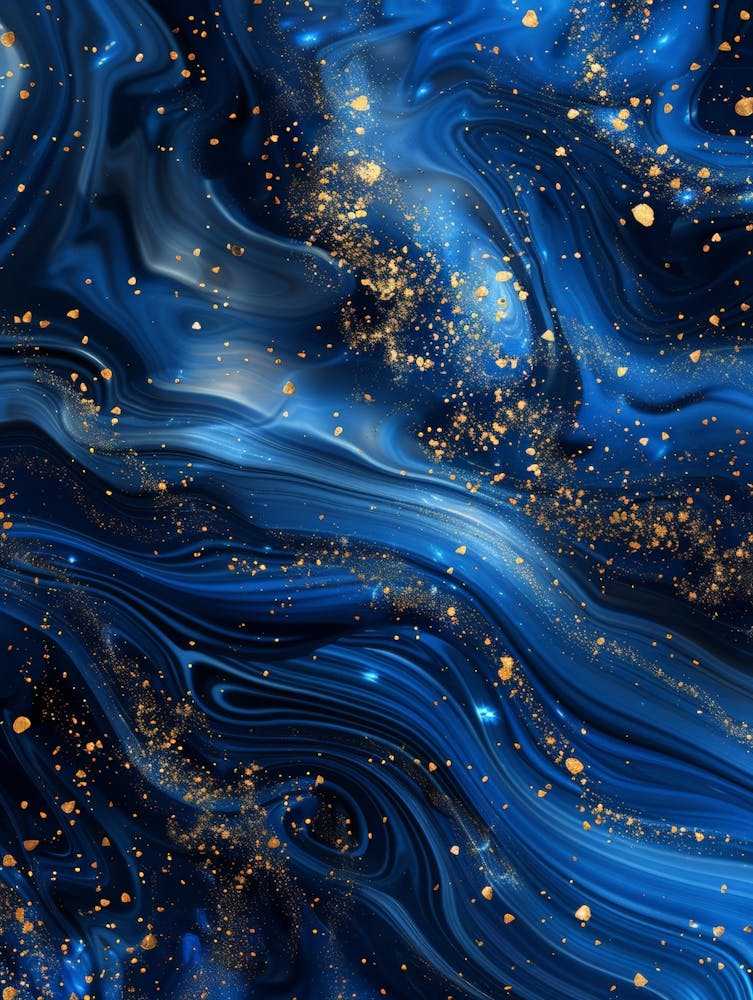 Abstract Blue And Gold Background