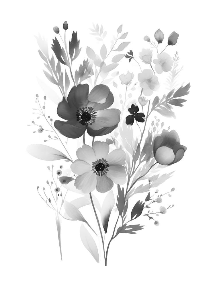 Black And White Flowers 51