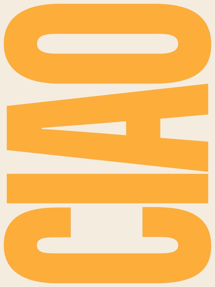 Ciao Typography - Yellow