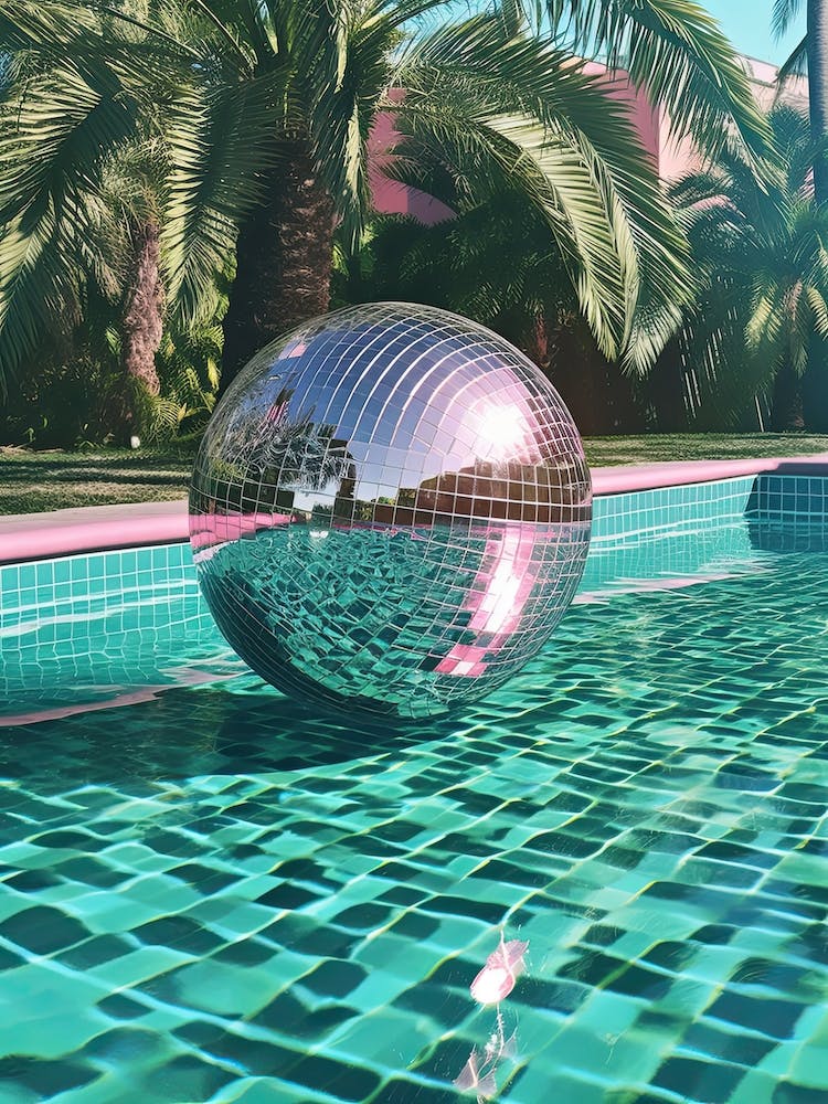 Disco Ball In A Pool, Summer Vibes 0