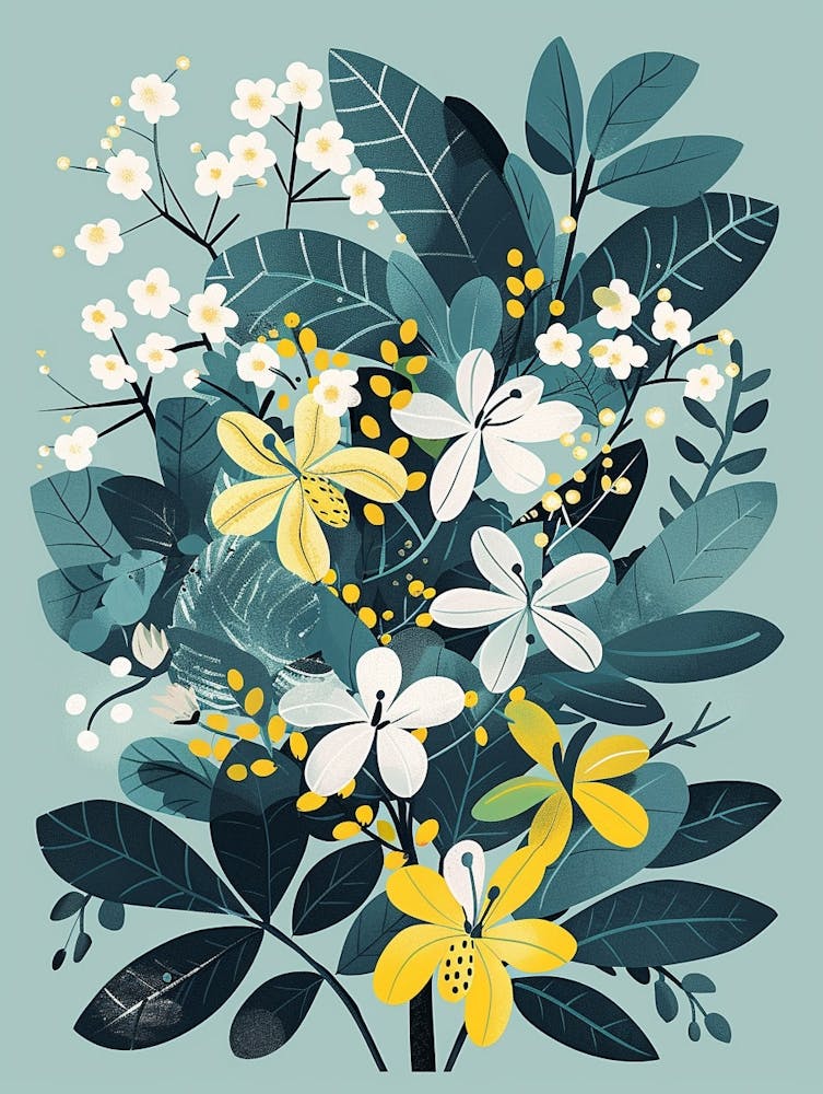 Chestnut Tree Flat Illustration 2