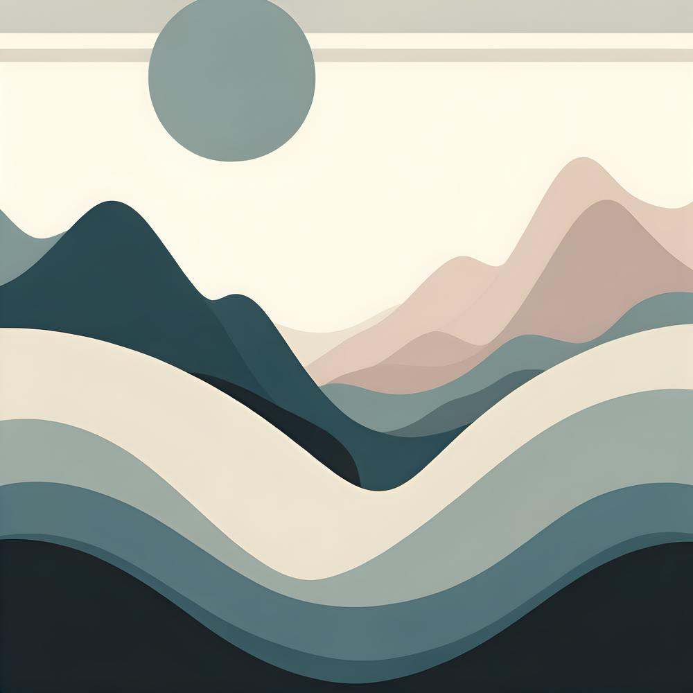 Abstract Mountain Landscape