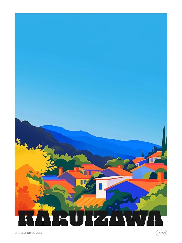 Karuizawa Japan 2 Colourful Travel Poster