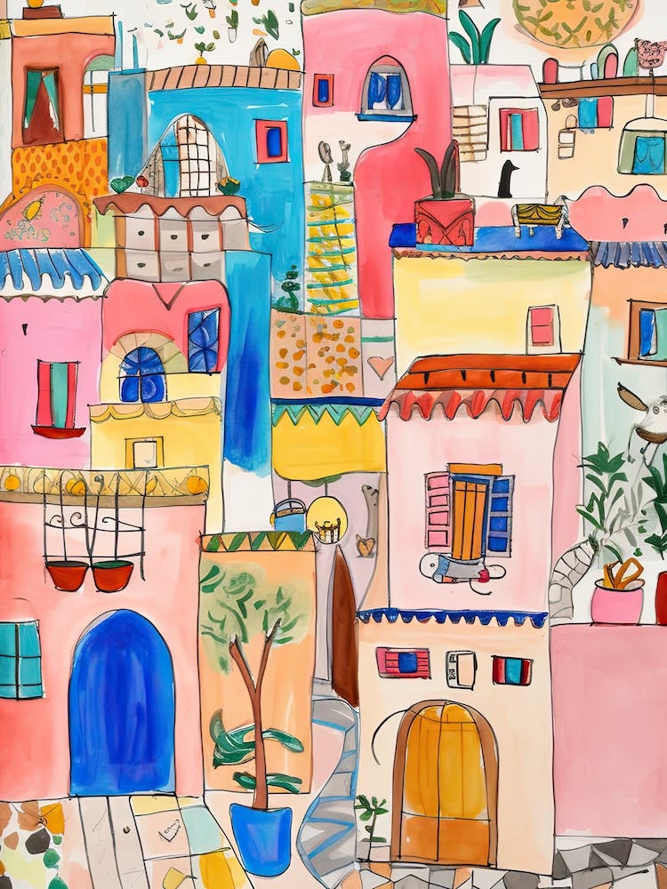 Lima, Dreamy Storybook Illustration 1