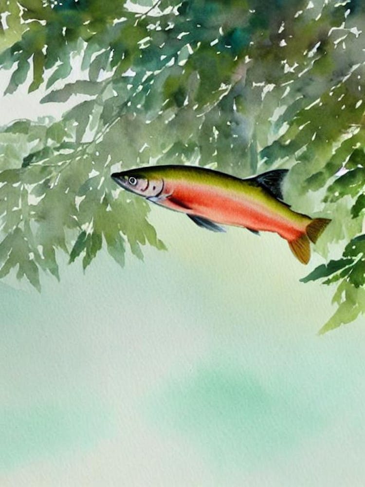 Lachs Märchenbuch-Aquarell