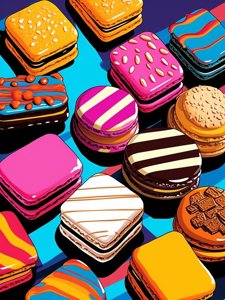 Colourful Biscuits & Sweet Treats Pattern 1