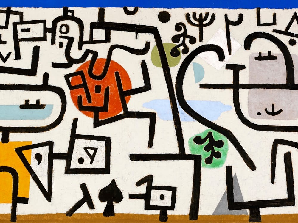 Ein reicher Hafen, Paul Klee Abstrakt Wohnzimmer Flur