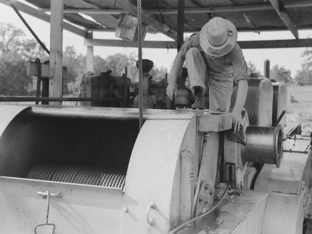 Detail Of Drilling Machinery, Seminole Oil Field, Oklahoma By Russell Lee