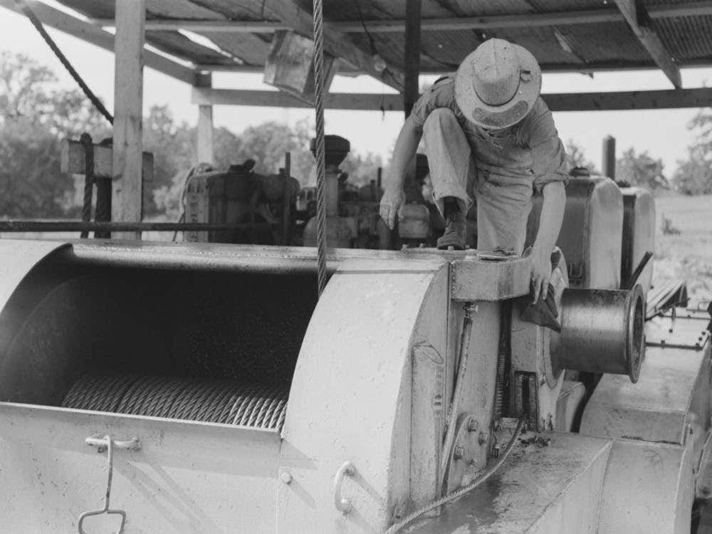 Detail Of Drilling Machinery, Seminole Oil Field, Oklahoma By Russell Lee