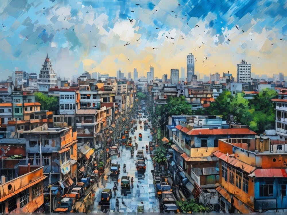 Cityscape Of Mumbai art