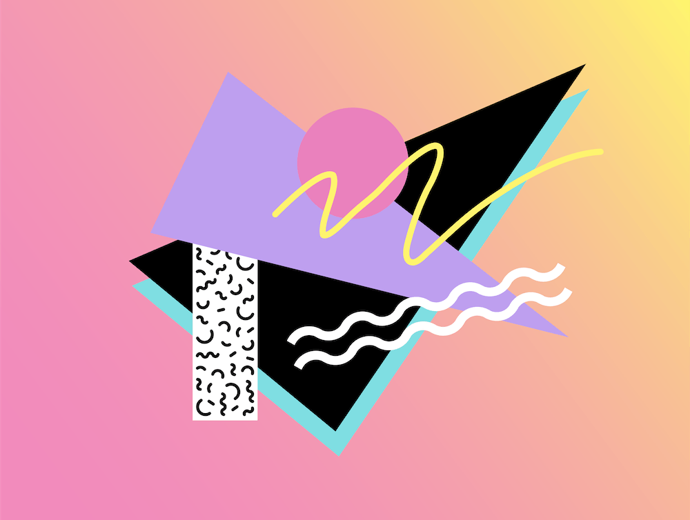 Memphis Pattern Retro Vintage Synthwave 80s Artwork