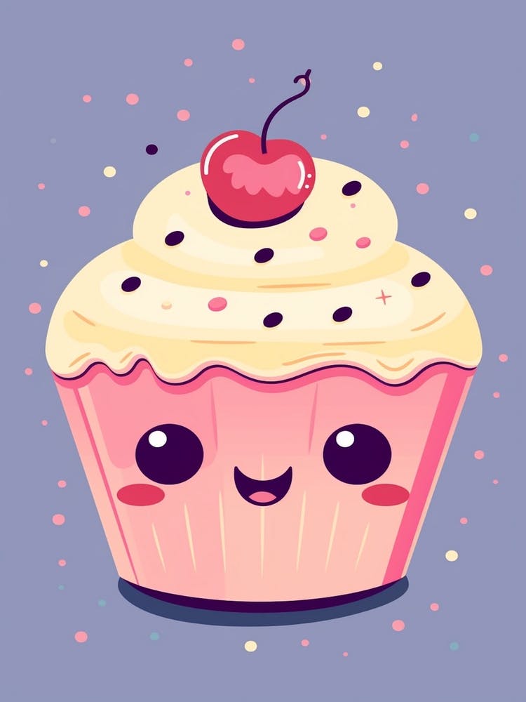 Cupcake Kawaii Illustration 3