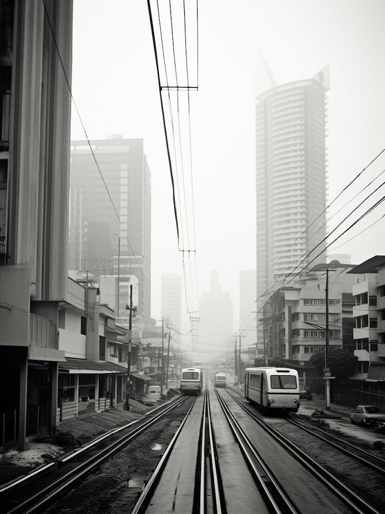 Jakarta, Indonesia, Black And White Old Photo 4