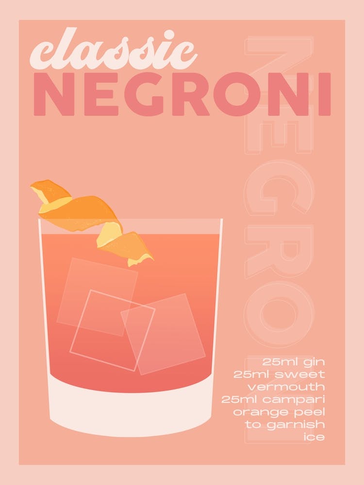 Orange Negroni Cocktail