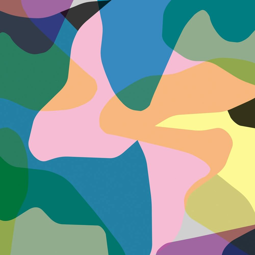 Abstract Camouflage Colors Square