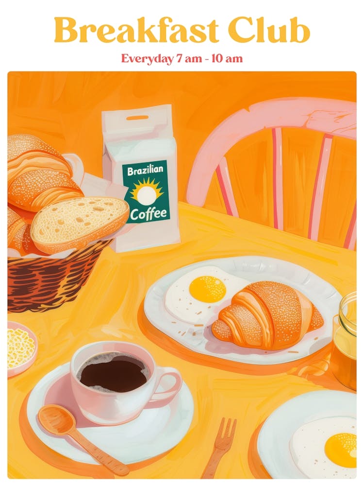 Boho Poster Club 4 Breakfast Club