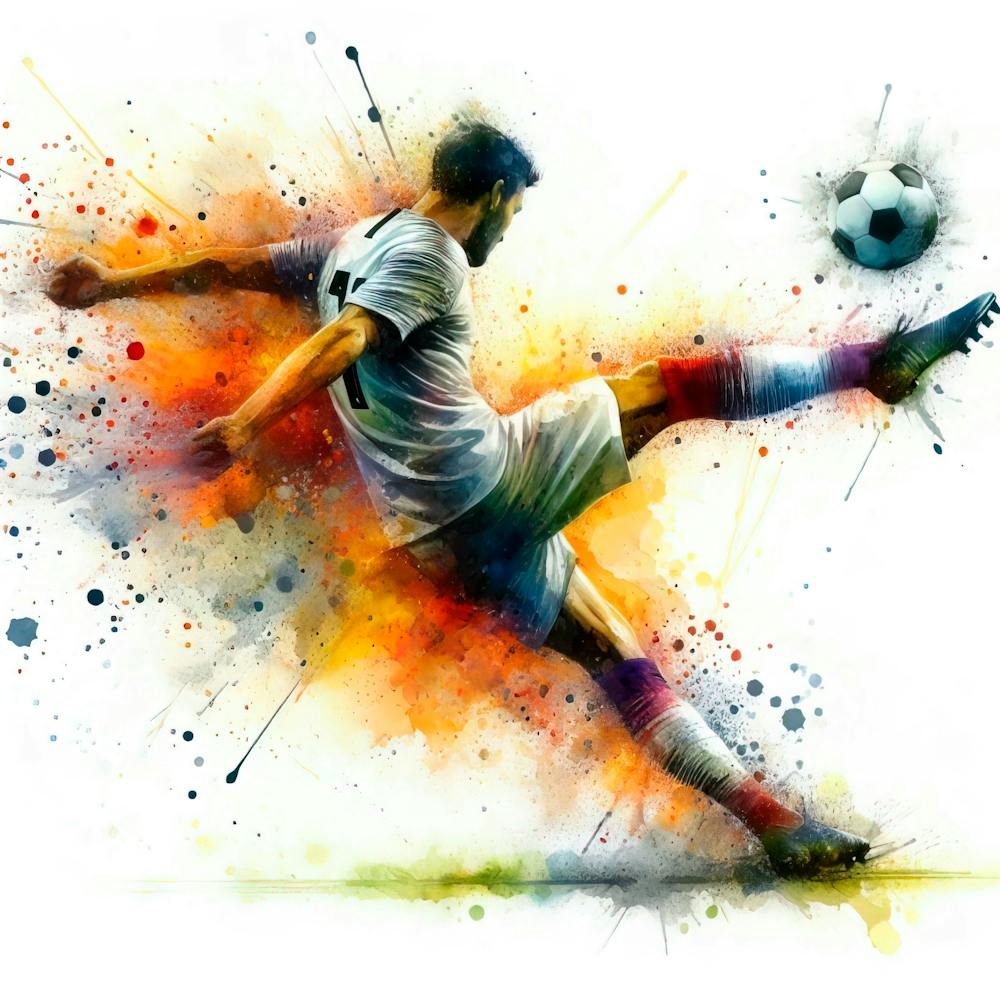 Soccer Player Kicking The Ball 8