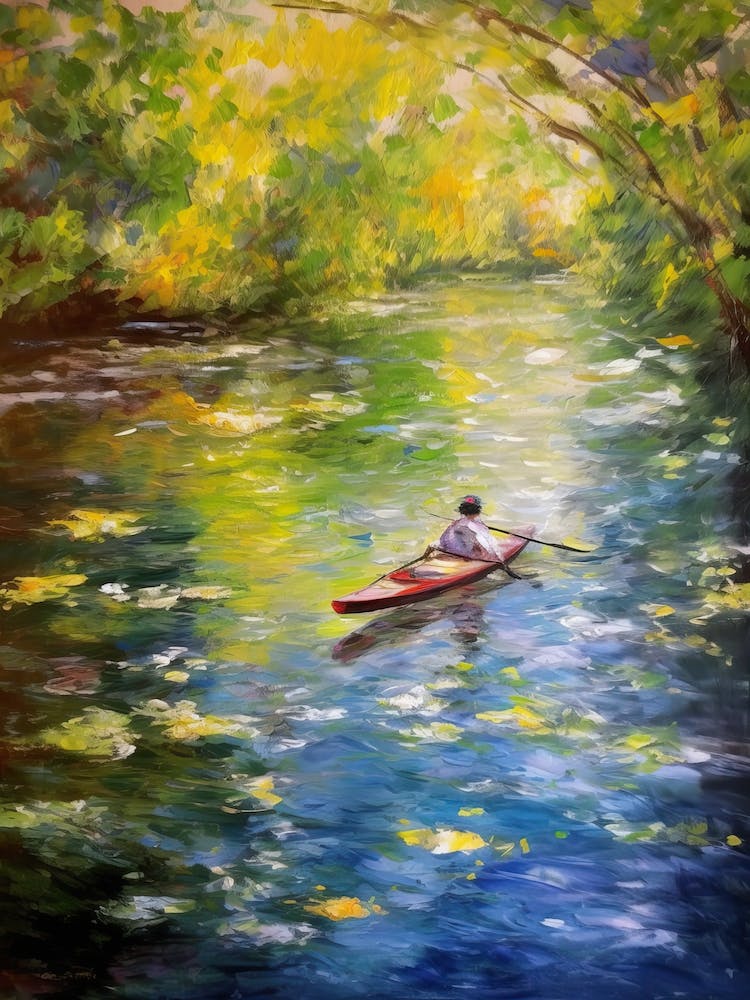 Kayacking In The Style Of Monet 3