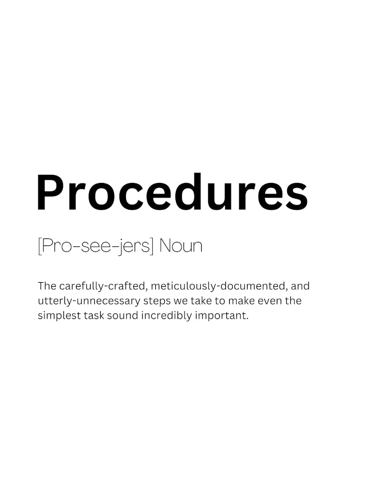 Procedures Definition Meaning 1