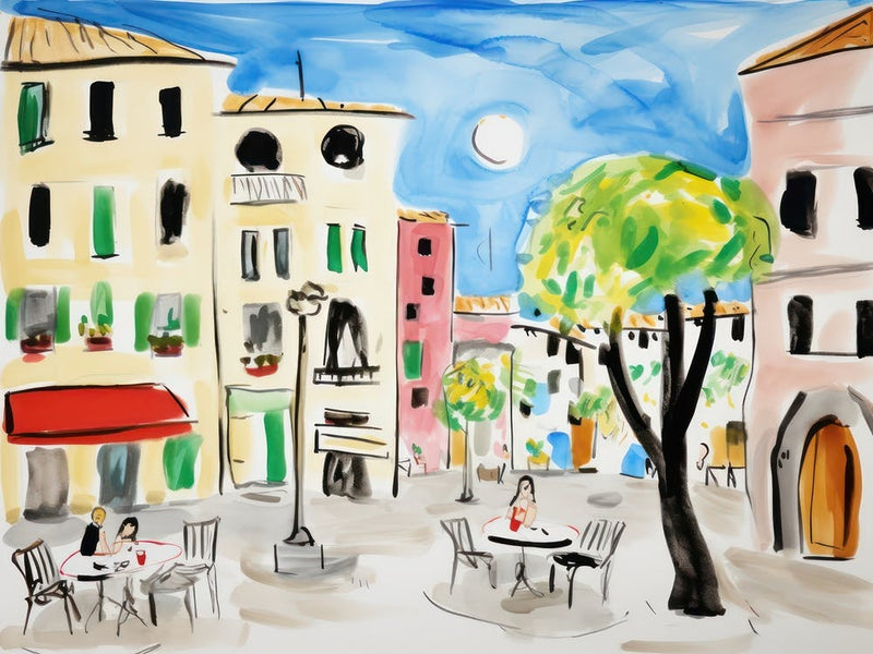Reggio Emilia Italy Cute Watercolour Illustration 4